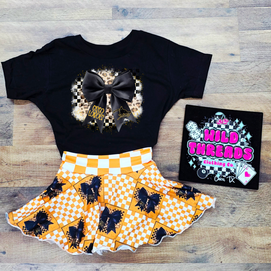 Lobo Patchwork Skirted Shorts & Tee