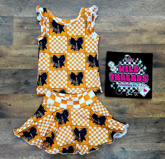 Lobo Patchwork Ruffle Arm Tank & Skirted Bummie