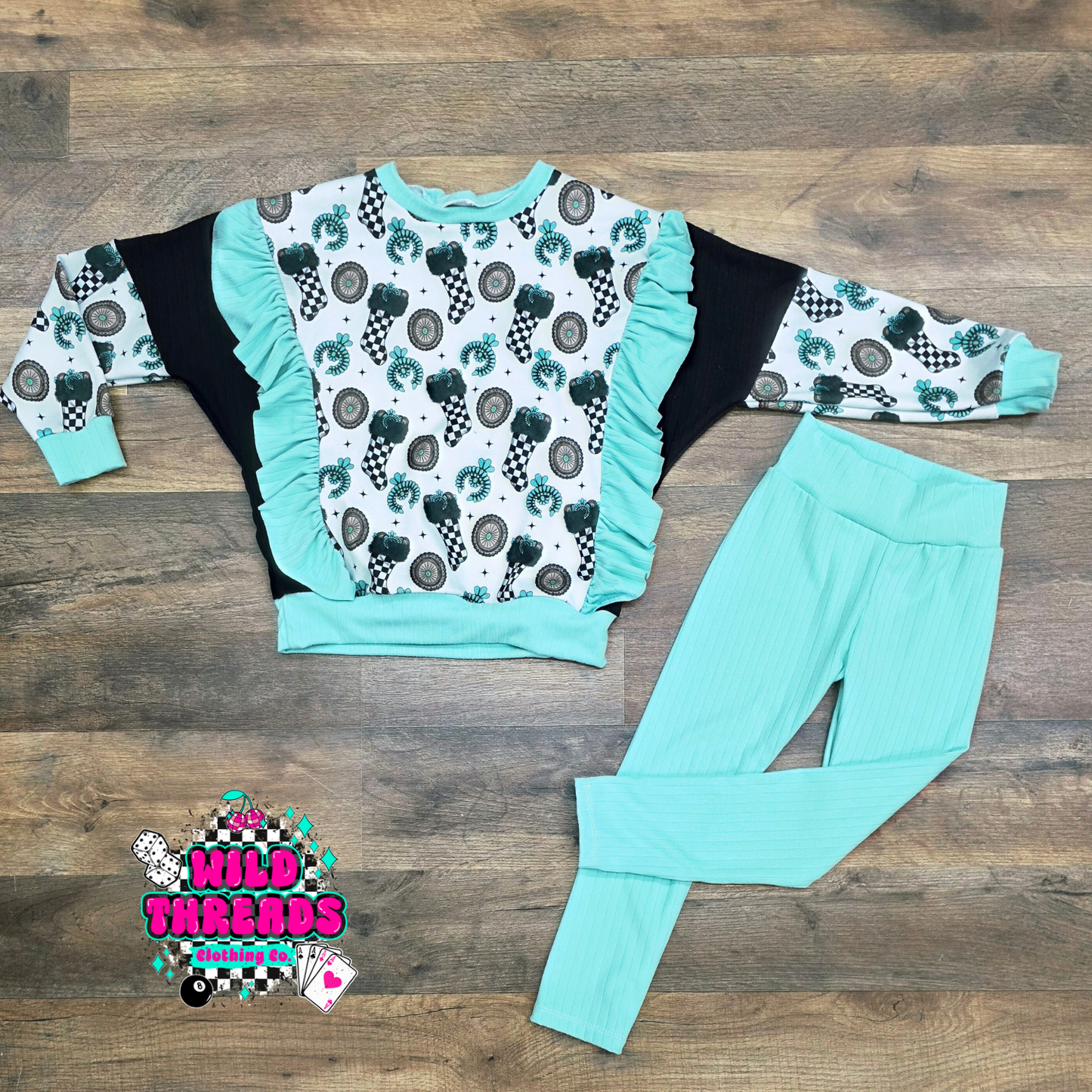 3T SELAH RUFFLE TOP & LEGGINGS